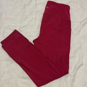 Berry Pink Lululemon Crop Leggings